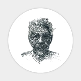 anthony bourdain drawpen art Magnet